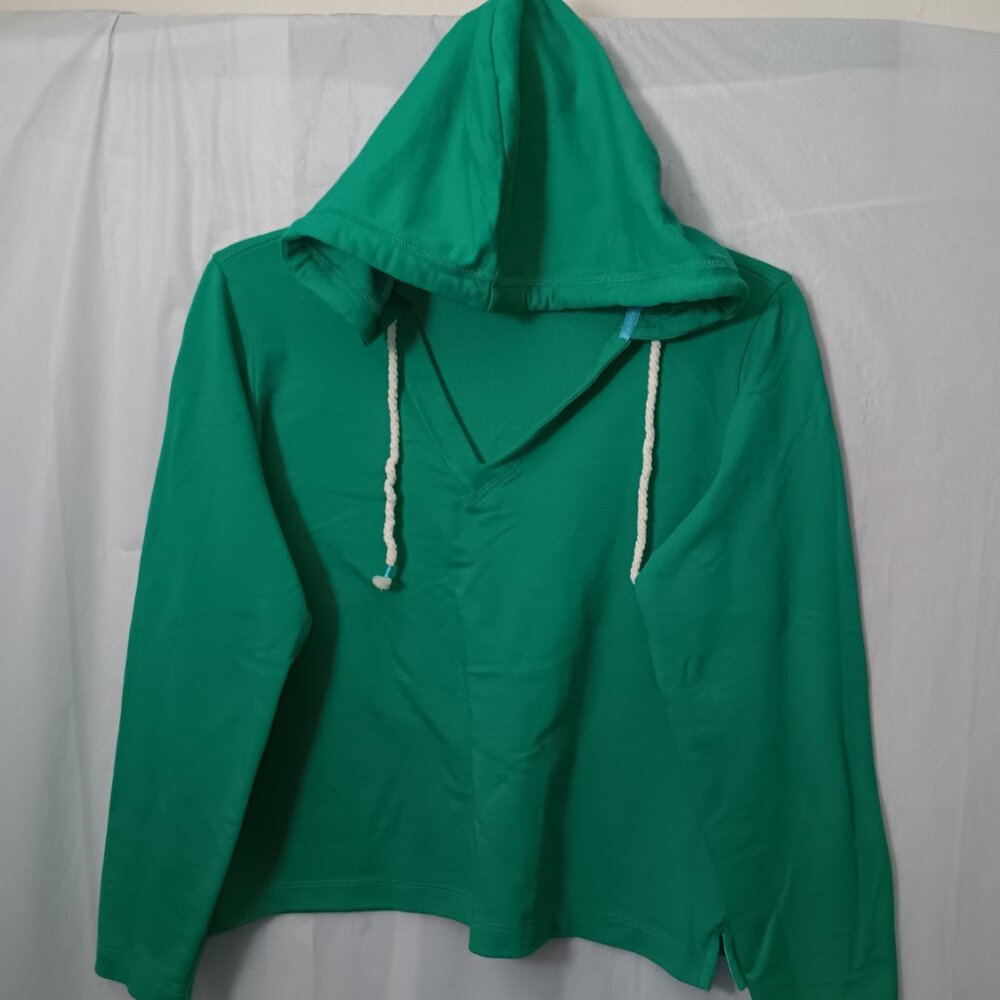 J.CREW V-NECK PULLOVER CROPPED HOODIE - Picture 13 of 14